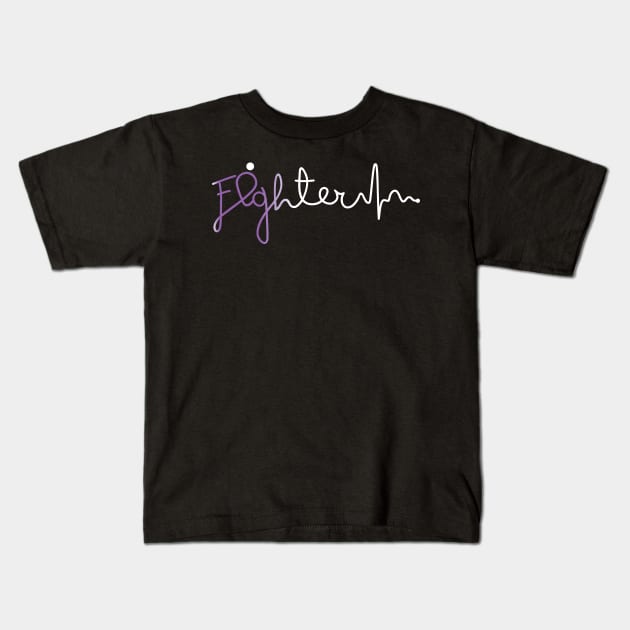 Fighter- Epilepsy Gifts Epilepsy Awareness Kids T-Shirt by AwarenessClub